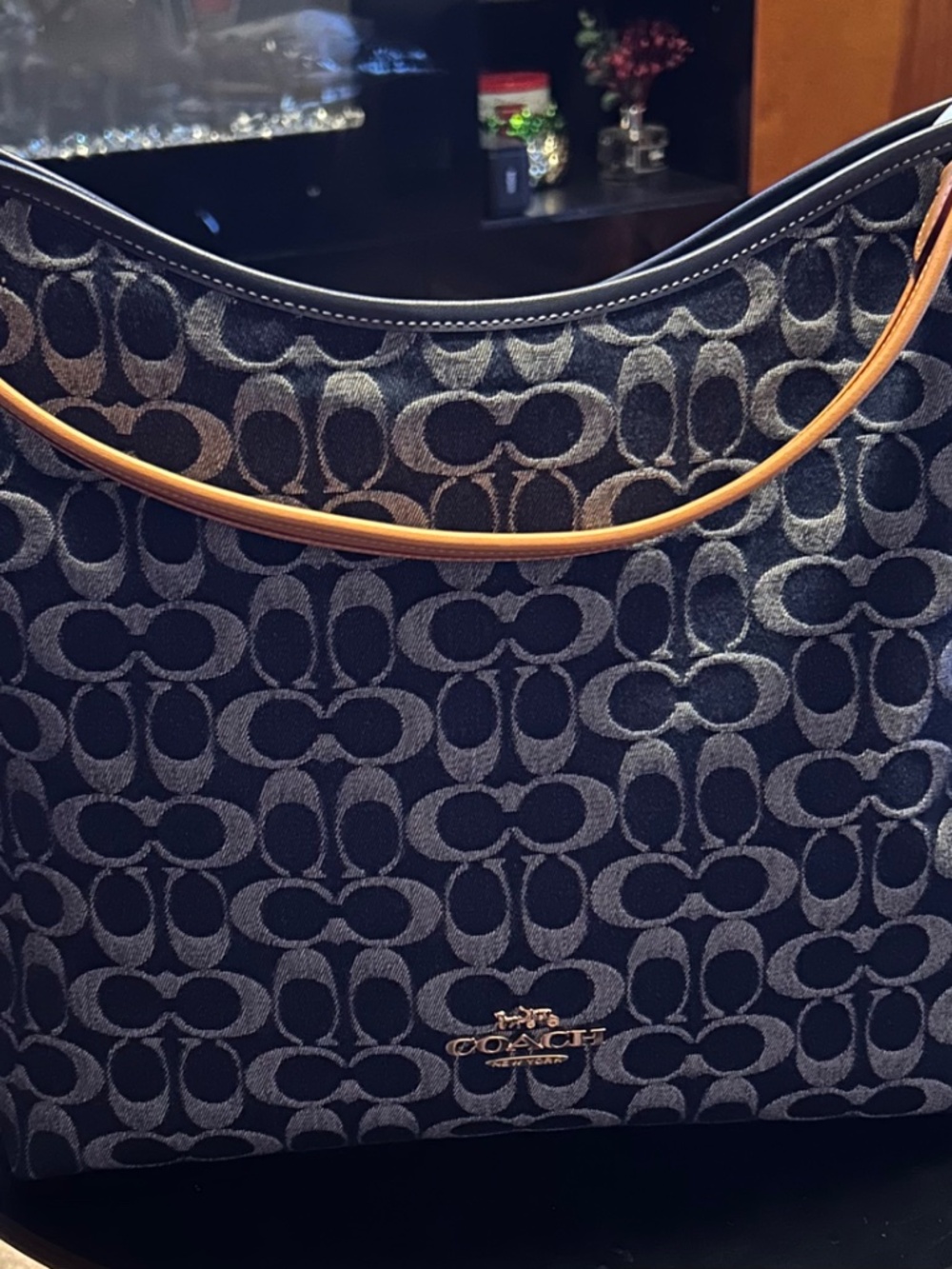 Laurel Large Shoulder Bag In Signature Denimk - Picture 10 of 15